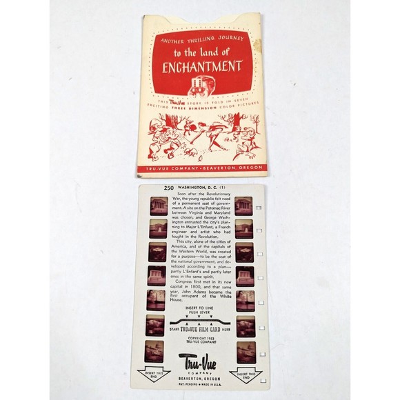 Vintage Tru Vue Tru-Vue Film Card Washington DC National Capital‎ USA Travel 250 - Picture 1 of 4